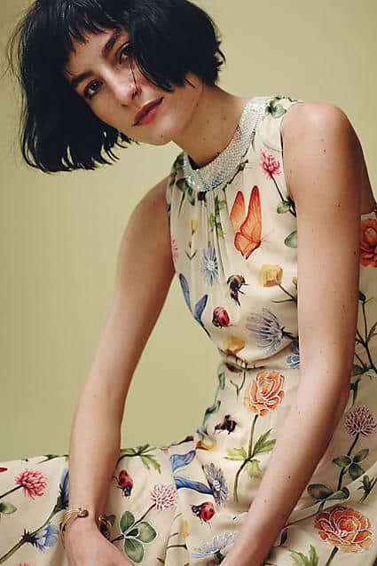 Butterfly Garden Midi Dress Anthropologie Covetboard